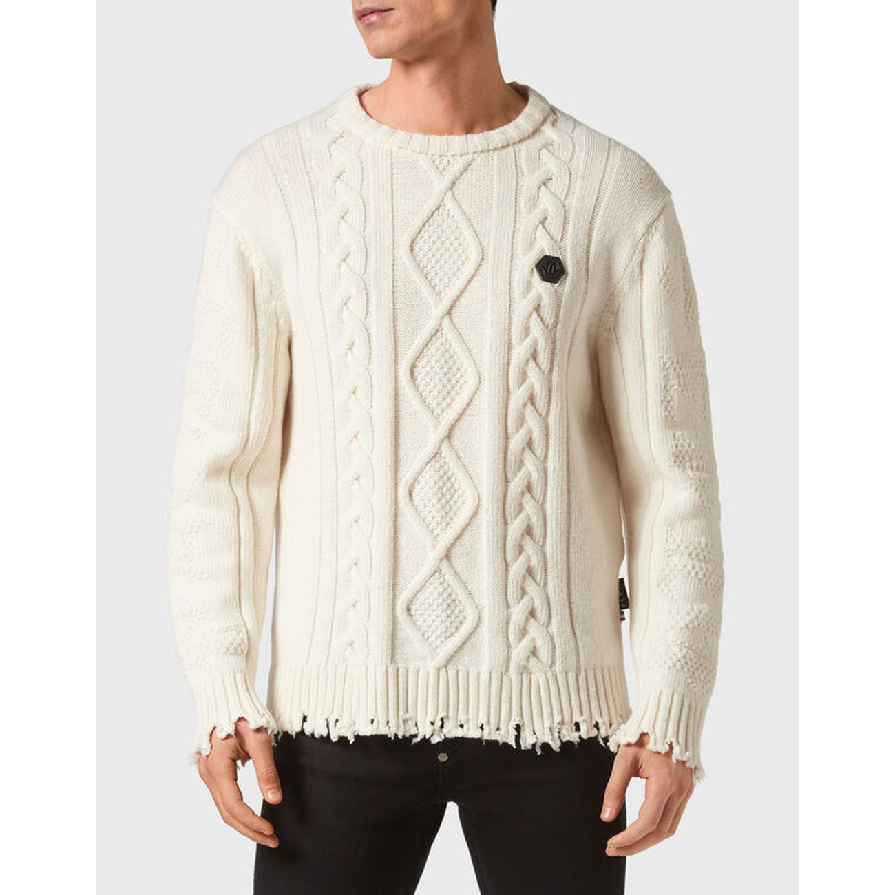 Philipp Plein Strickmode Herren Weiß