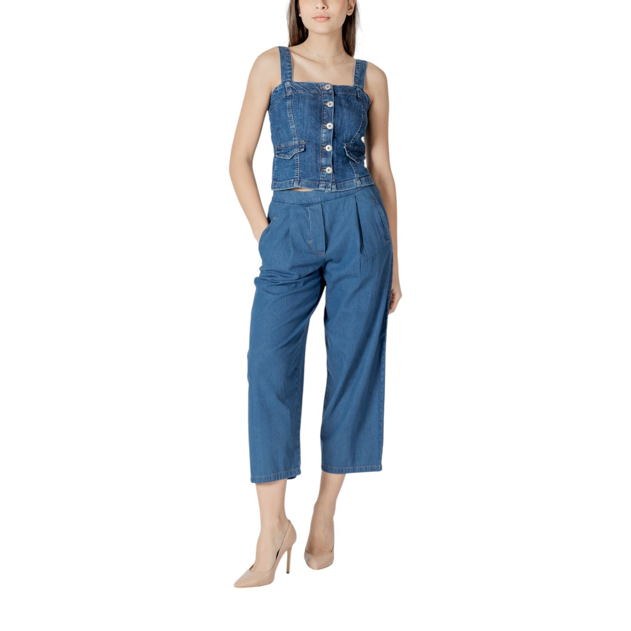 Ichi Jeans Damen Hellblau