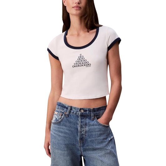 Calvin Klein Jeans T-Shirt Damen Weiß #2445839