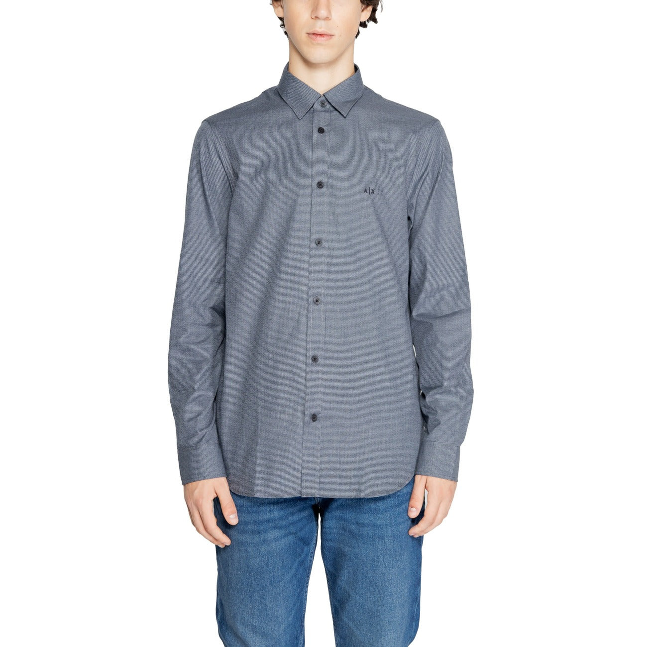 Armani Exchange Shirt Heren Blauw #2335324