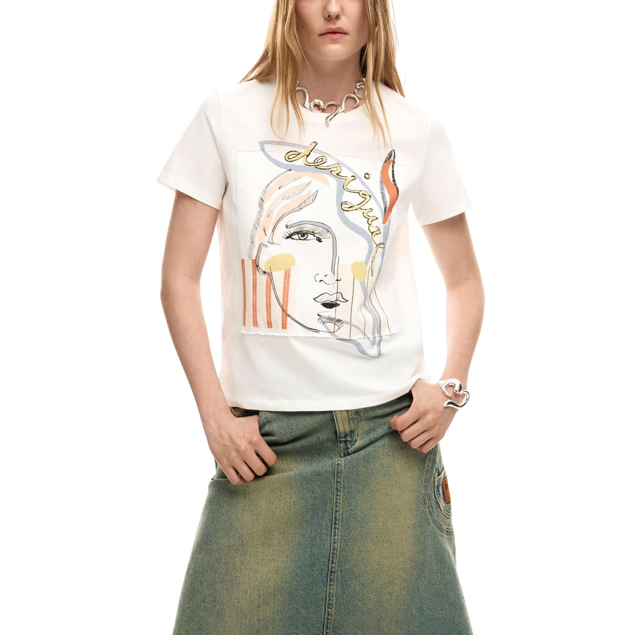 Desigual T-Shirt Damen Weiß #2451445