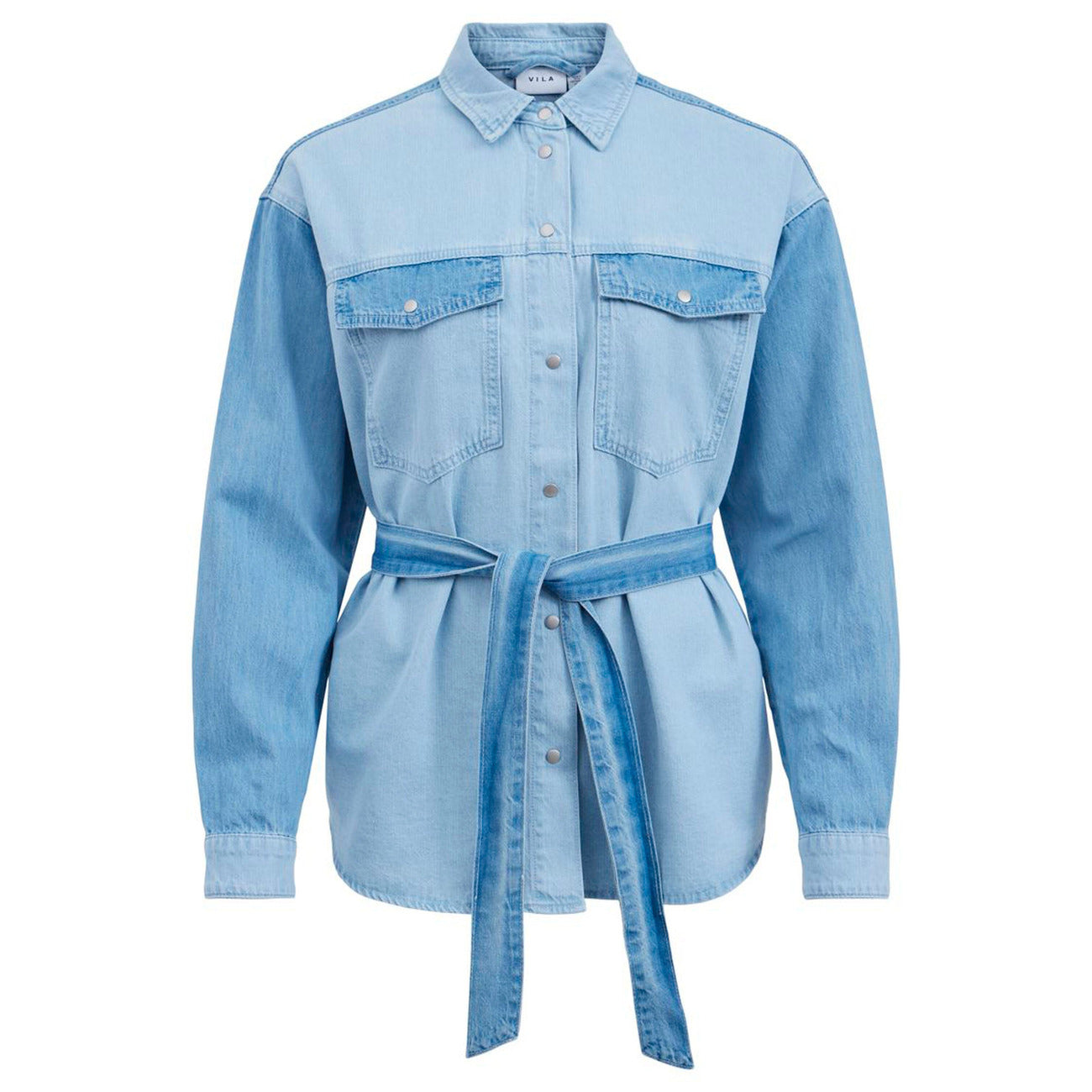 Vila Clothes Shirt Dames Lichtblauw