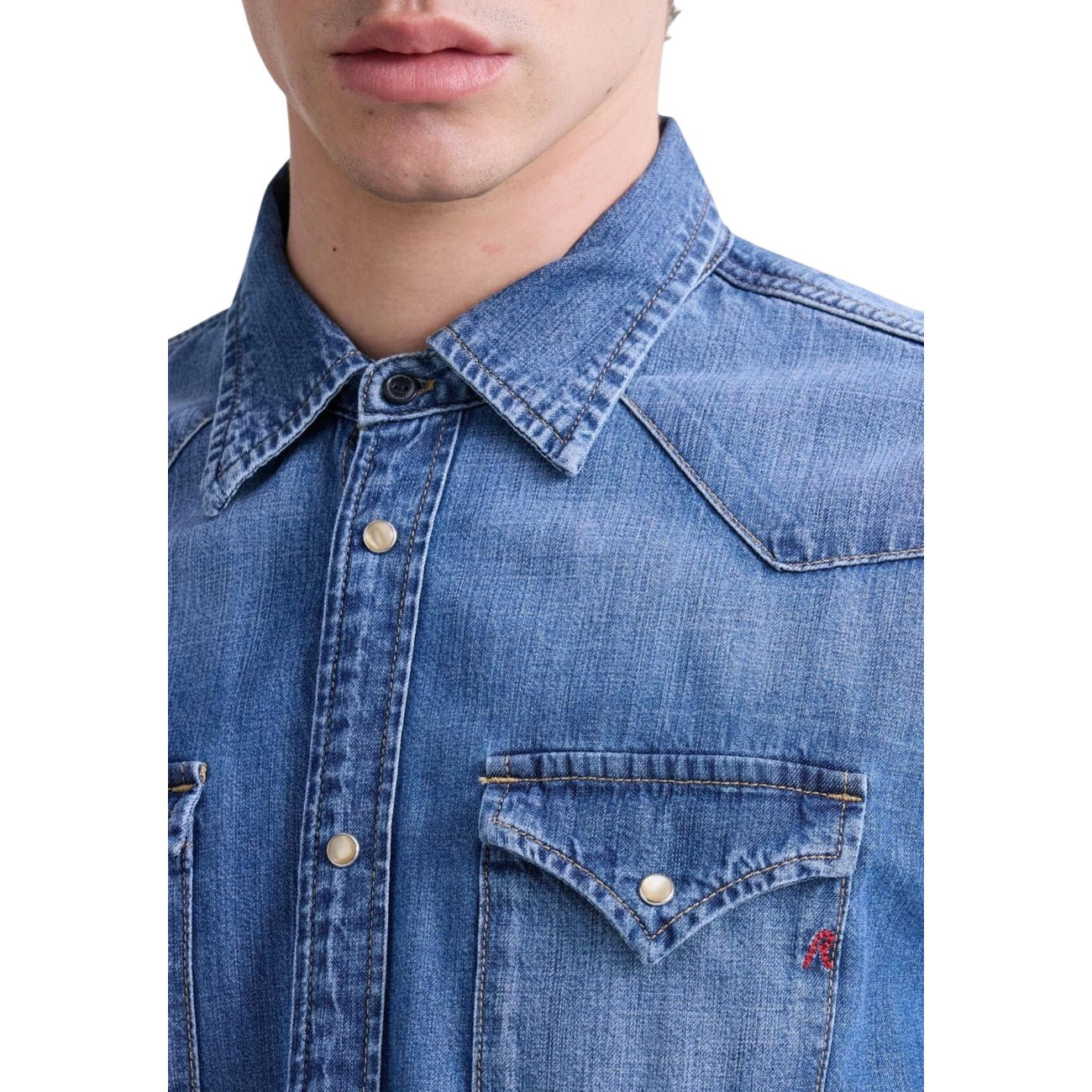 Replay Shirt Heren Lichtblauw #2465484