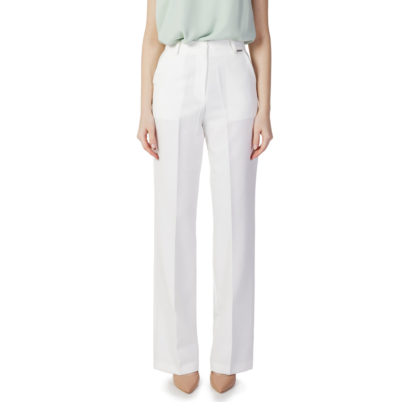 Hanny Deep Broek Dames Wit