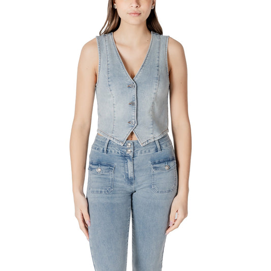 Morgan De Toi Gilet Dames Lichtblauw #2413824