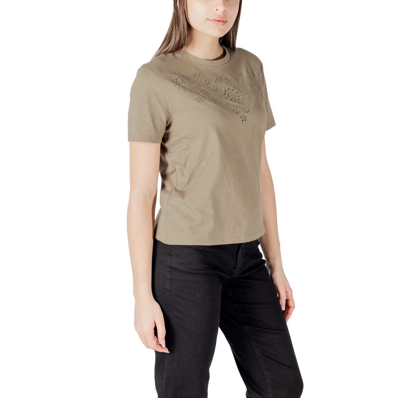 Jacqueline De Yong T-shirt Dames Groen