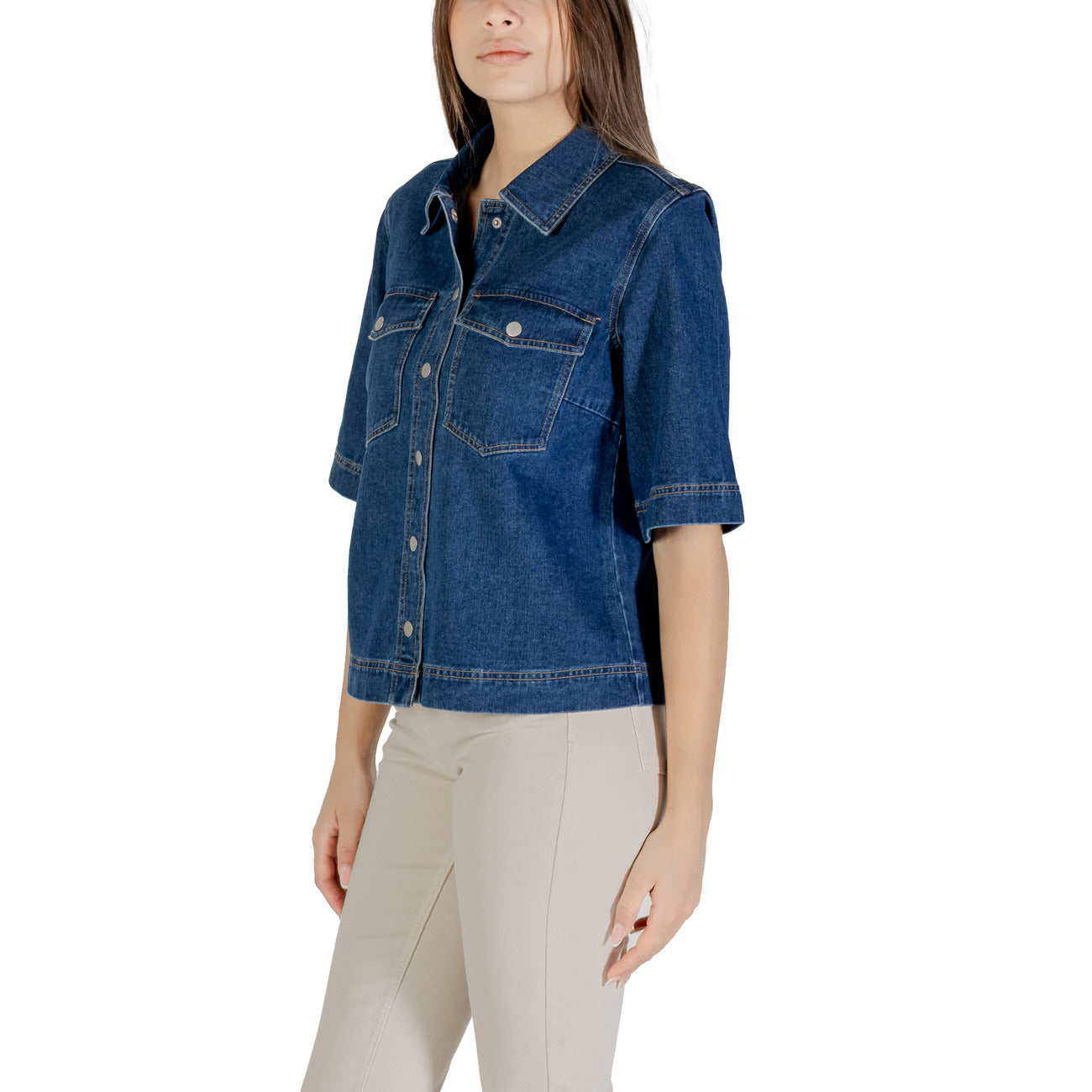 Only Shirt Dames Blauw Blauw #2426371