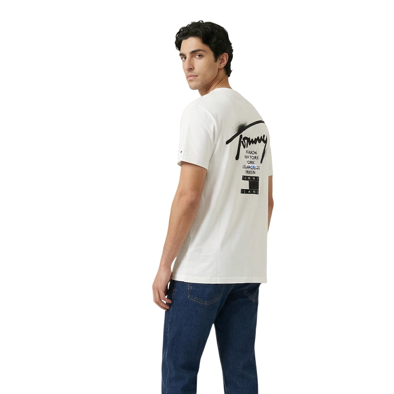 Tommy Hilfiger Jeans T-Shirt Herren Weiß Weiß