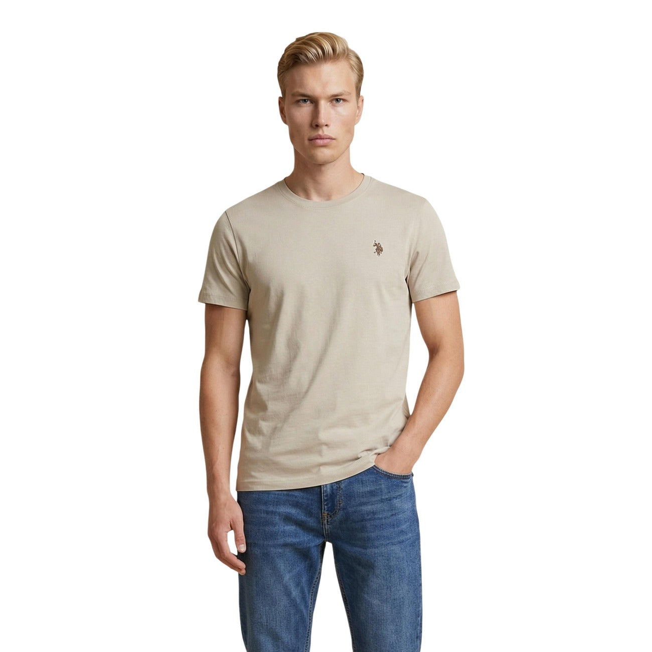 U.s. Polo Assn. T-Shirt Herren Beige