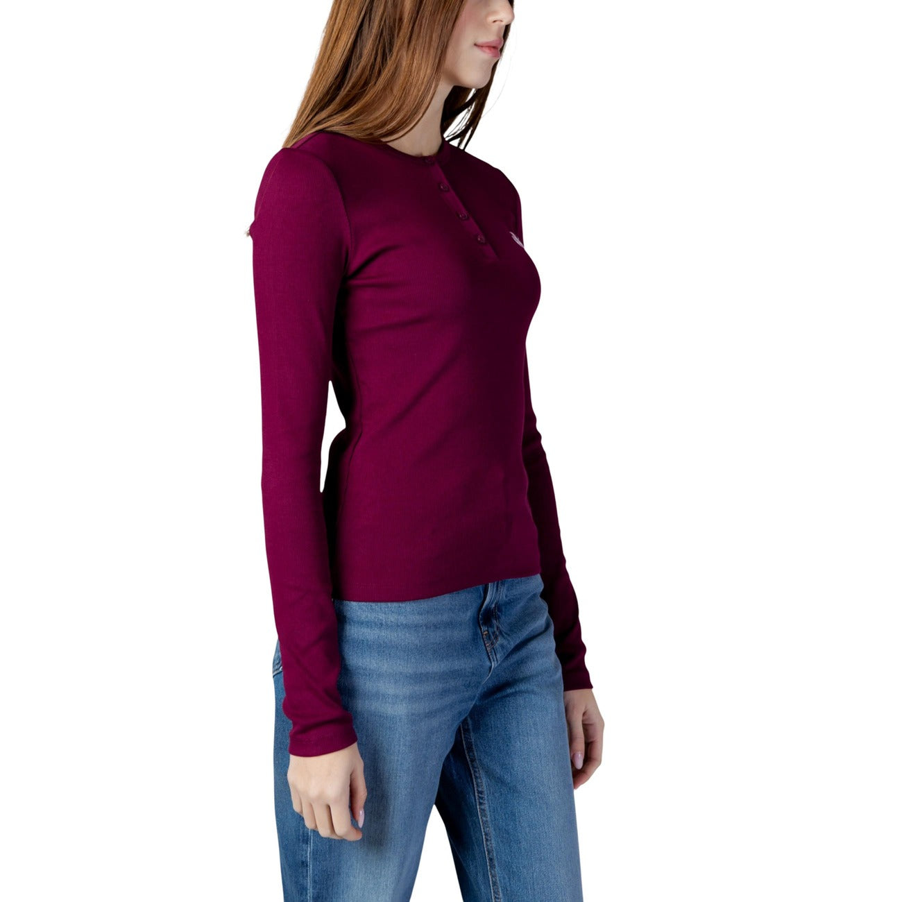 Calvin Klein Jeans T-shirt Dames Bordeaux #2469906