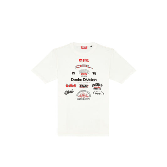 Diesel T-shirt Heren Wit