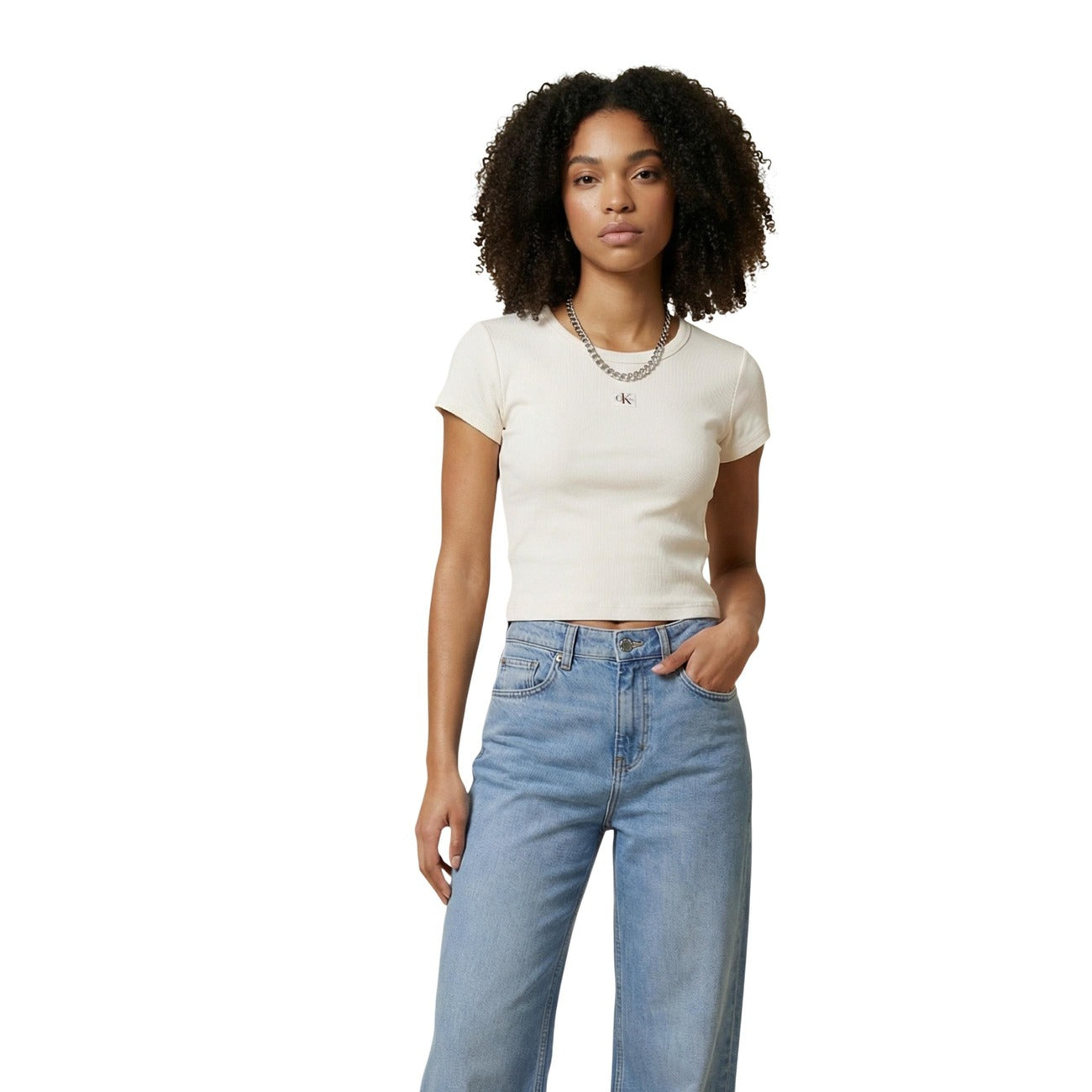 Calvin Klein Jeans T-shirt Women Light Blue