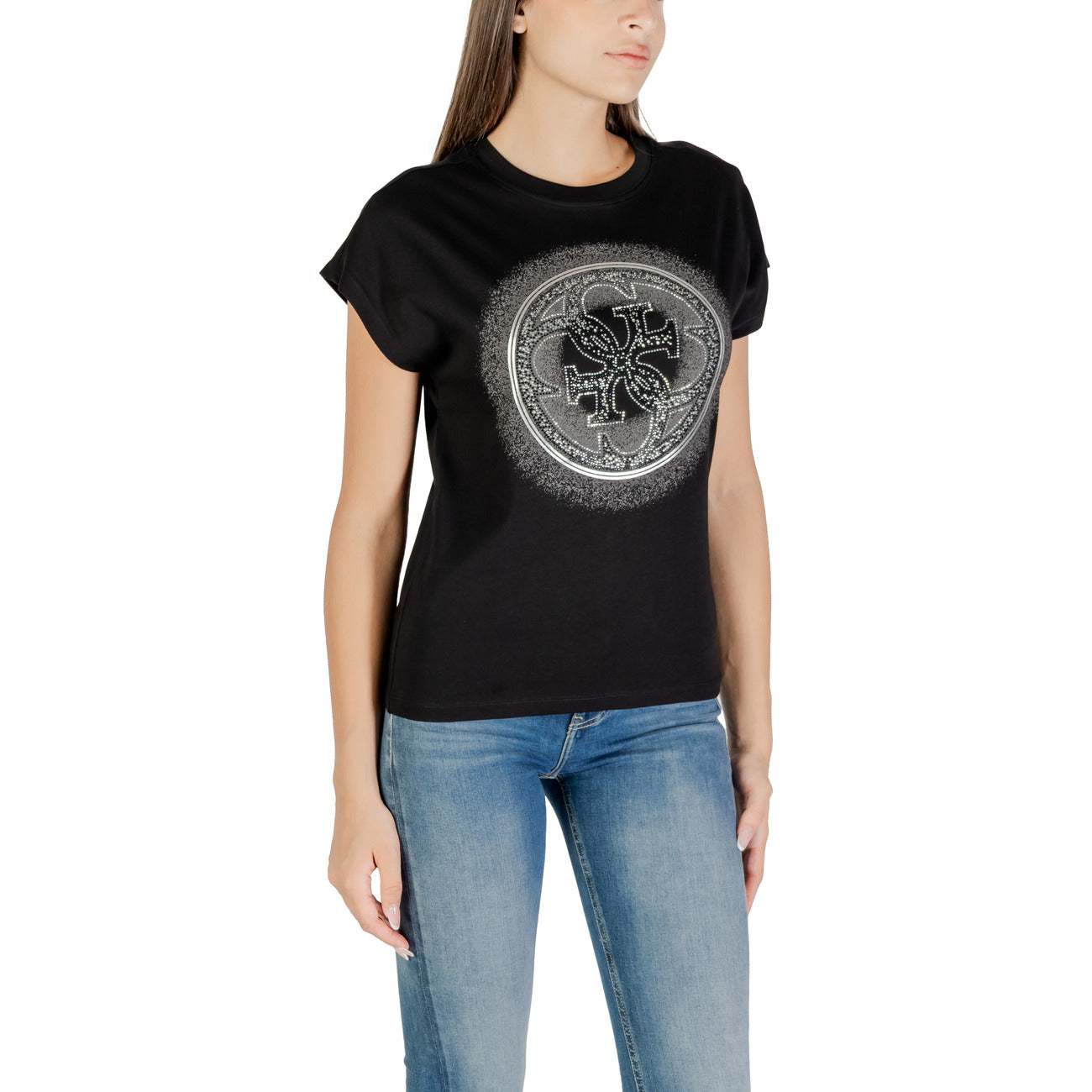Guess T-shirt Dames Zwart #2426919