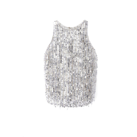 Elisabetta Franchi Top Damen Silber