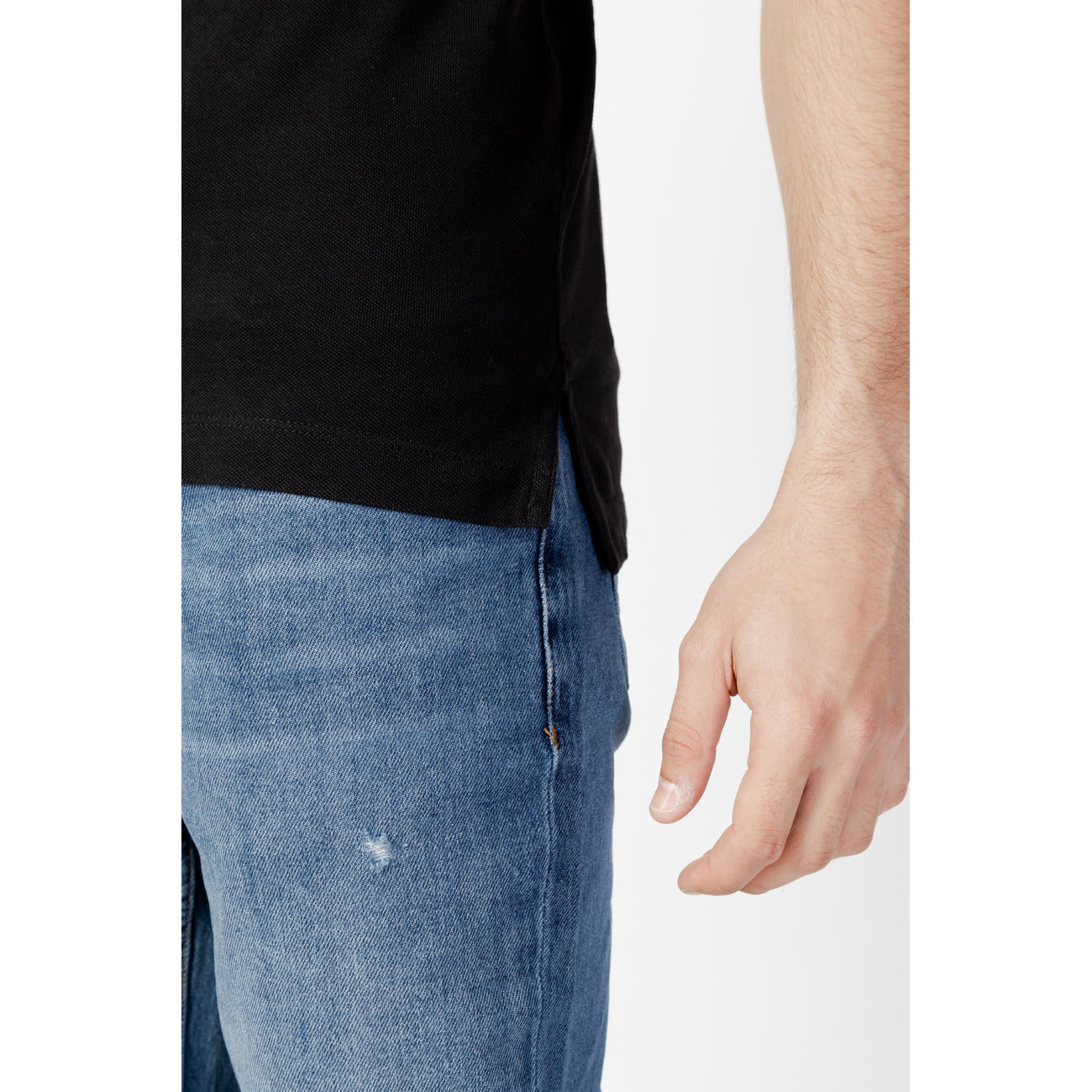 Tommy Hilfiger Jeans Polo Top Herren Schwarz