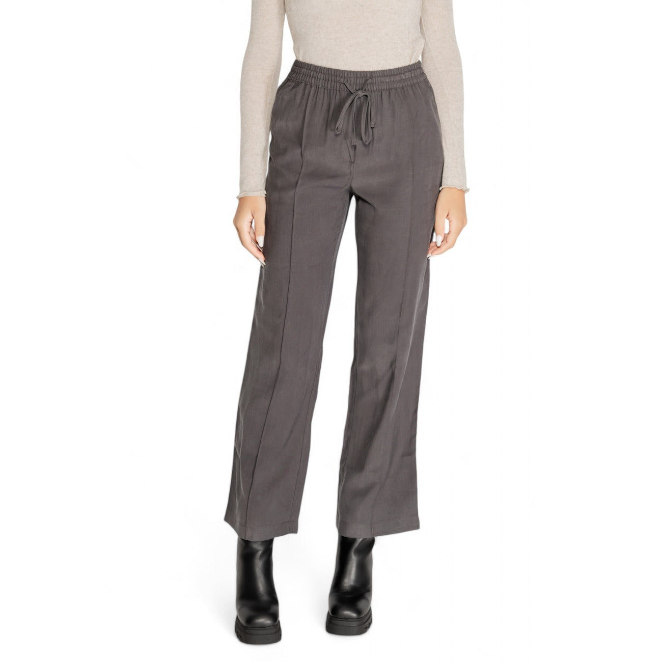 Jacqueline De Yong Broek Dames Grijs #2463824