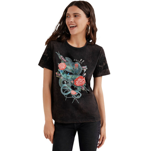 Desigual T-shirt Dames Zwart #343725