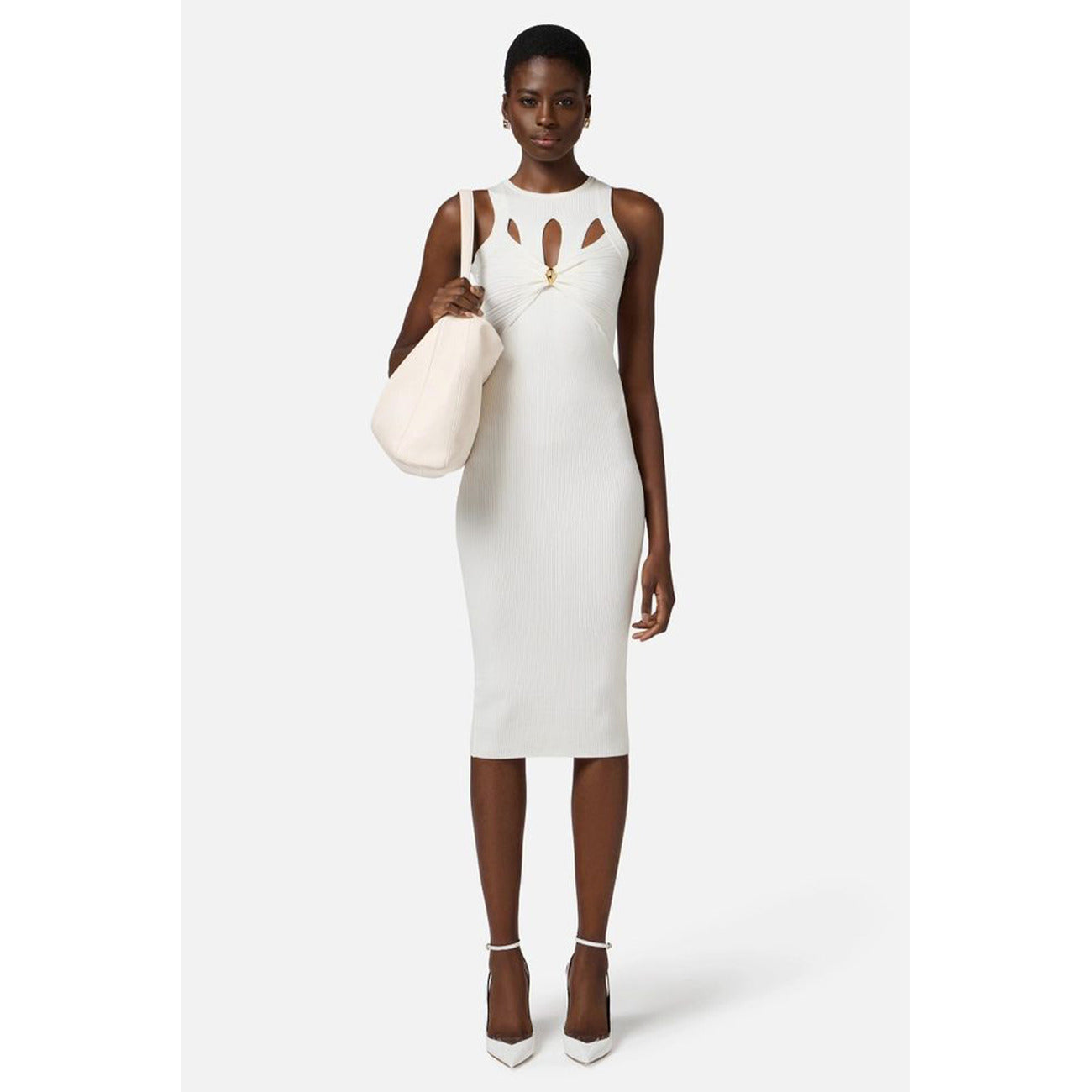 Elisabetta Franchi Kleid Damen Weiß