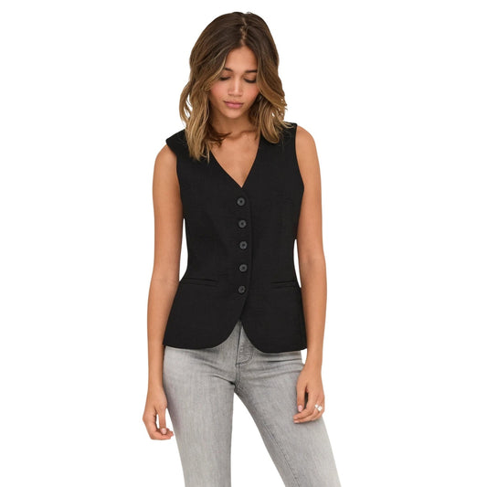 Jacqueline De Yong Gilet Dames Zwart
