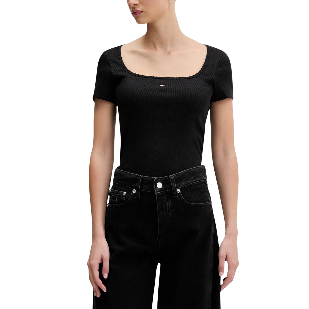 Tommy Hilfiger Jeans T-Shirt Damen Schwarz #2447696