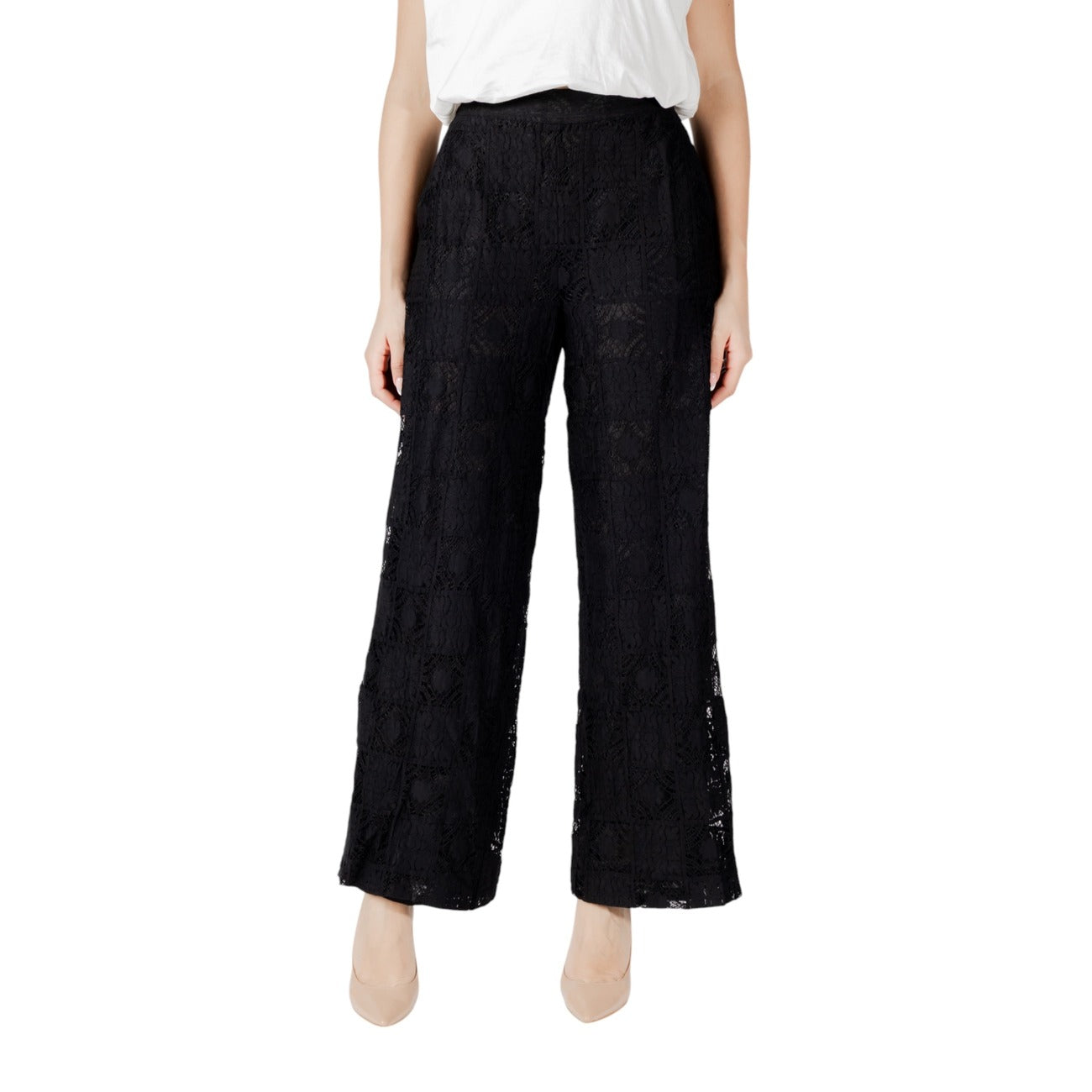 Vila Clothes Broek Dames Zwart