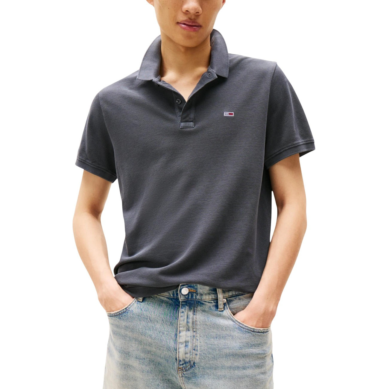 Tommy Hilfiger Jeans Polo Top Herren Grau