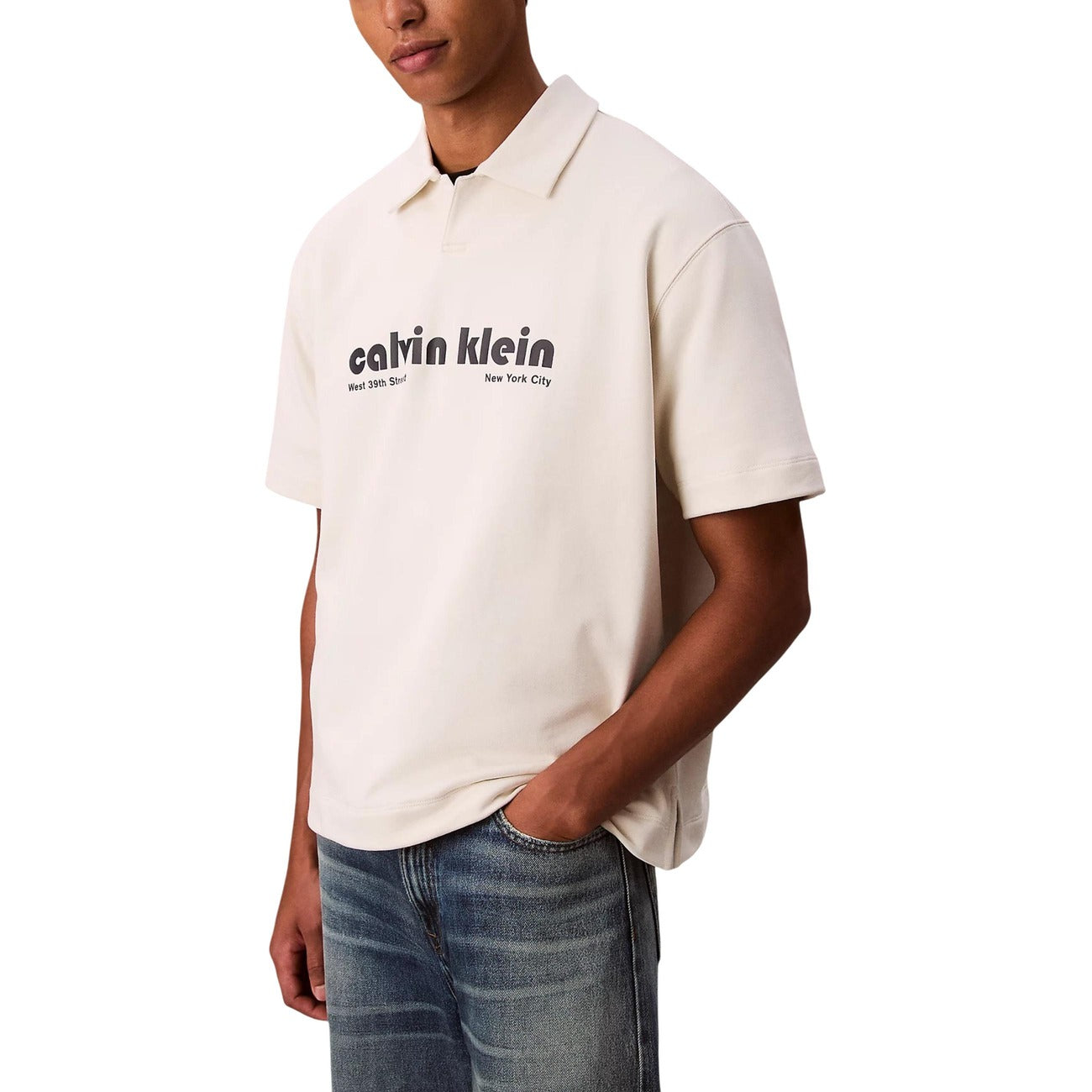 Calvin Klein Jeans Polo Top Herren Weiß