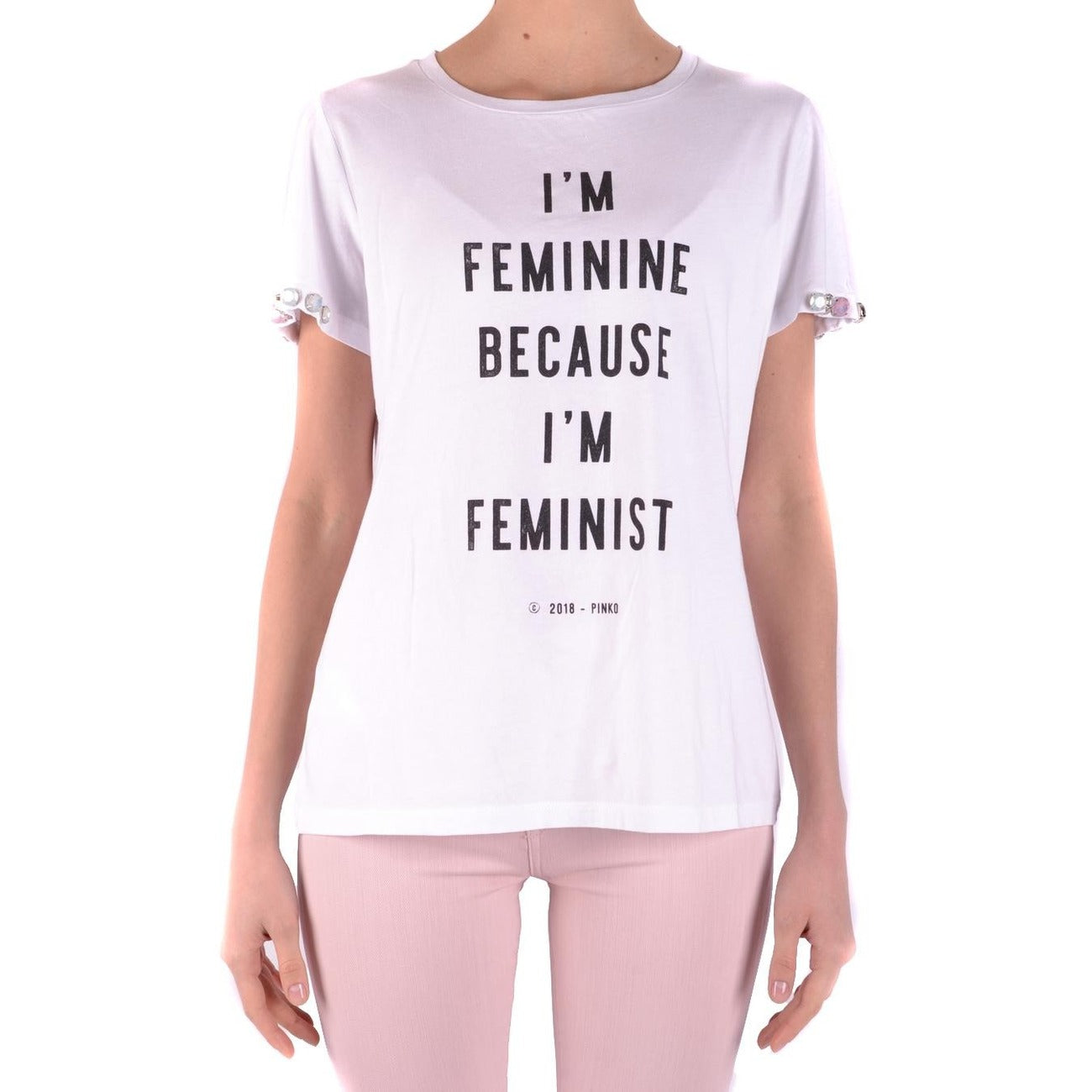 Pinko T-shirt Dames Wit