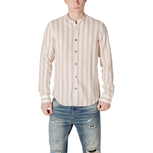 Gianni Lupo Shirt Heren Beige #2413216