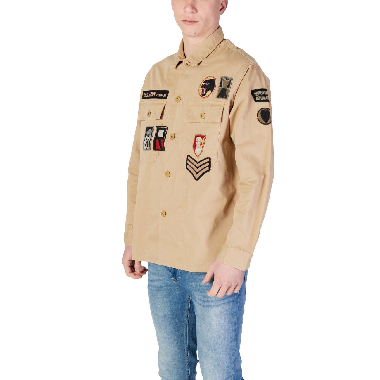 Replay Shirt Heren Beige