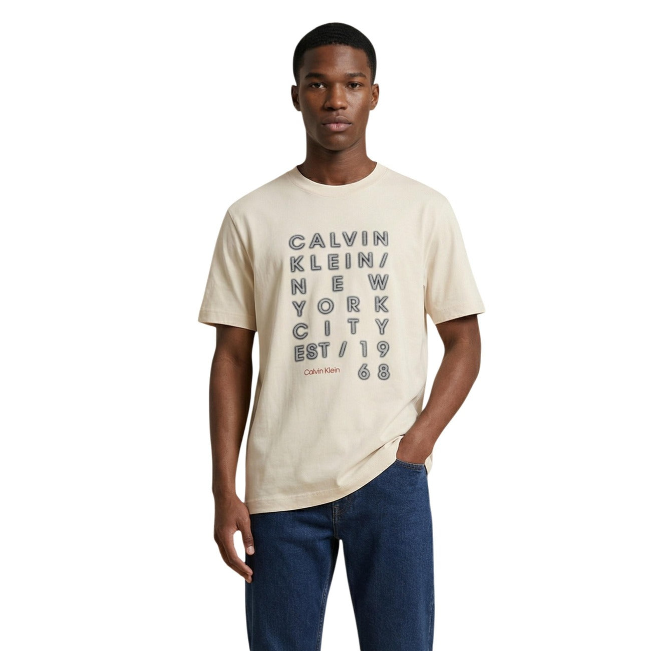 Calvin Klein Jeans T-shirt Men Beige