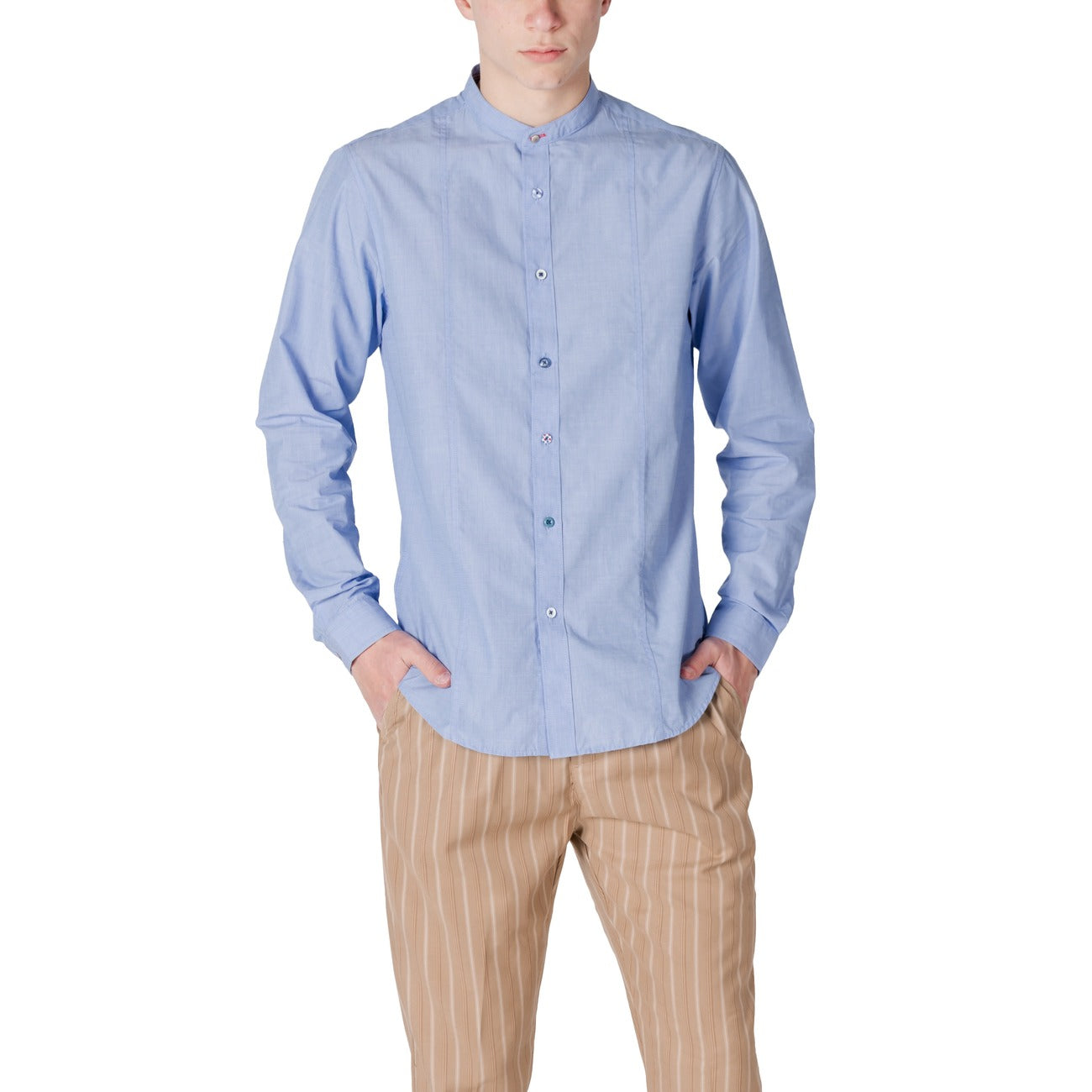 Gianni Lupo Shirt Heren Lichtblauw