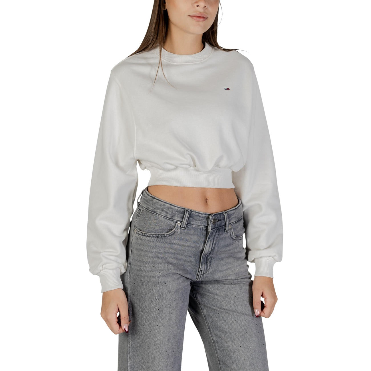 Tommy Hilfiger Jeans Sweatshirt Damen Weiß
