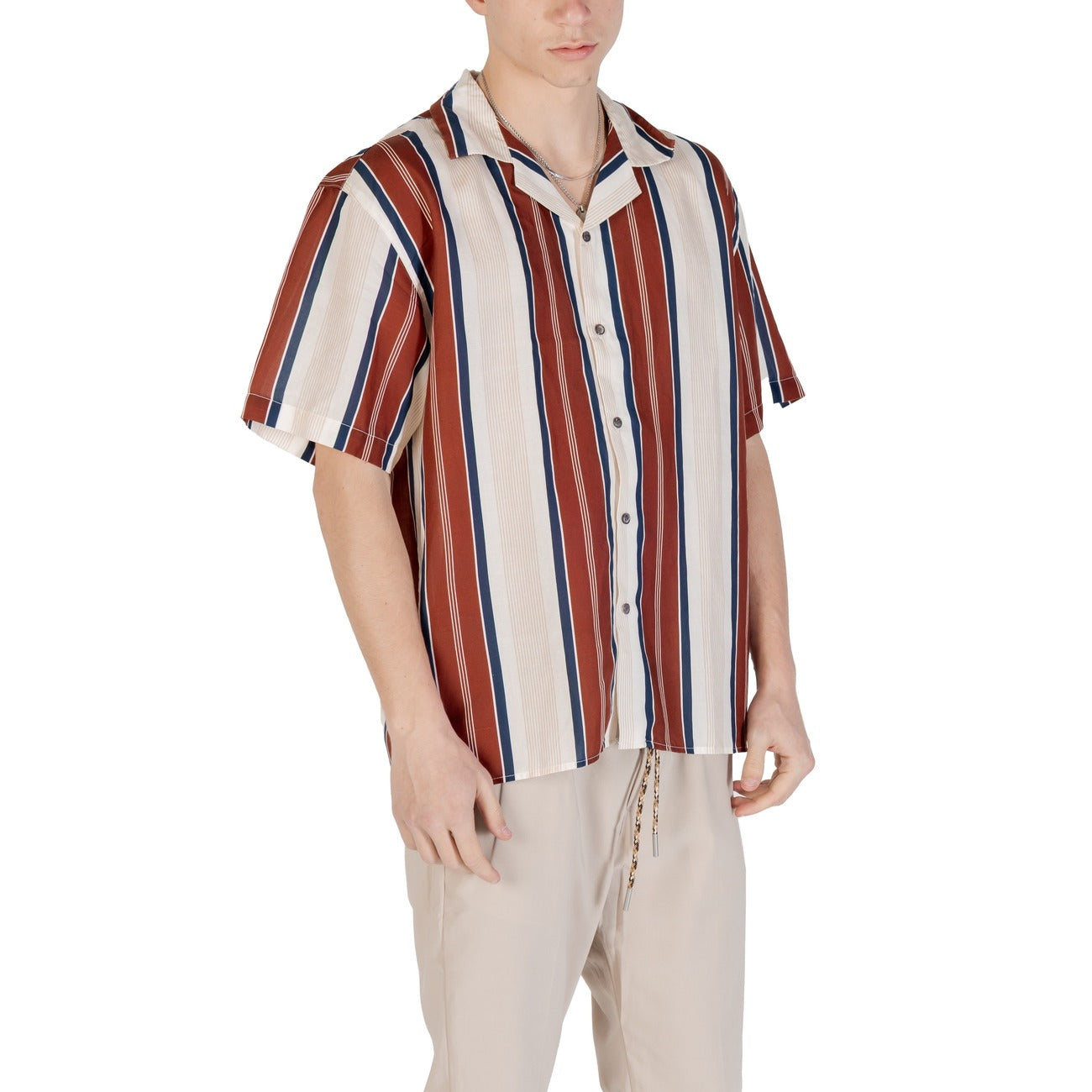 Gianni Lupo Shirt Heren Beige #2420606