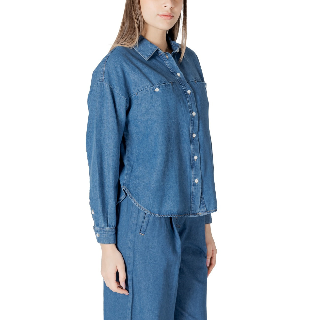 Ichi Shirt Dames Lichtblauw