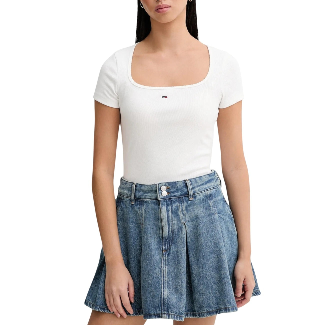 Tommy Hilfiger Jeans T-shirt Dames Wit #2470023
