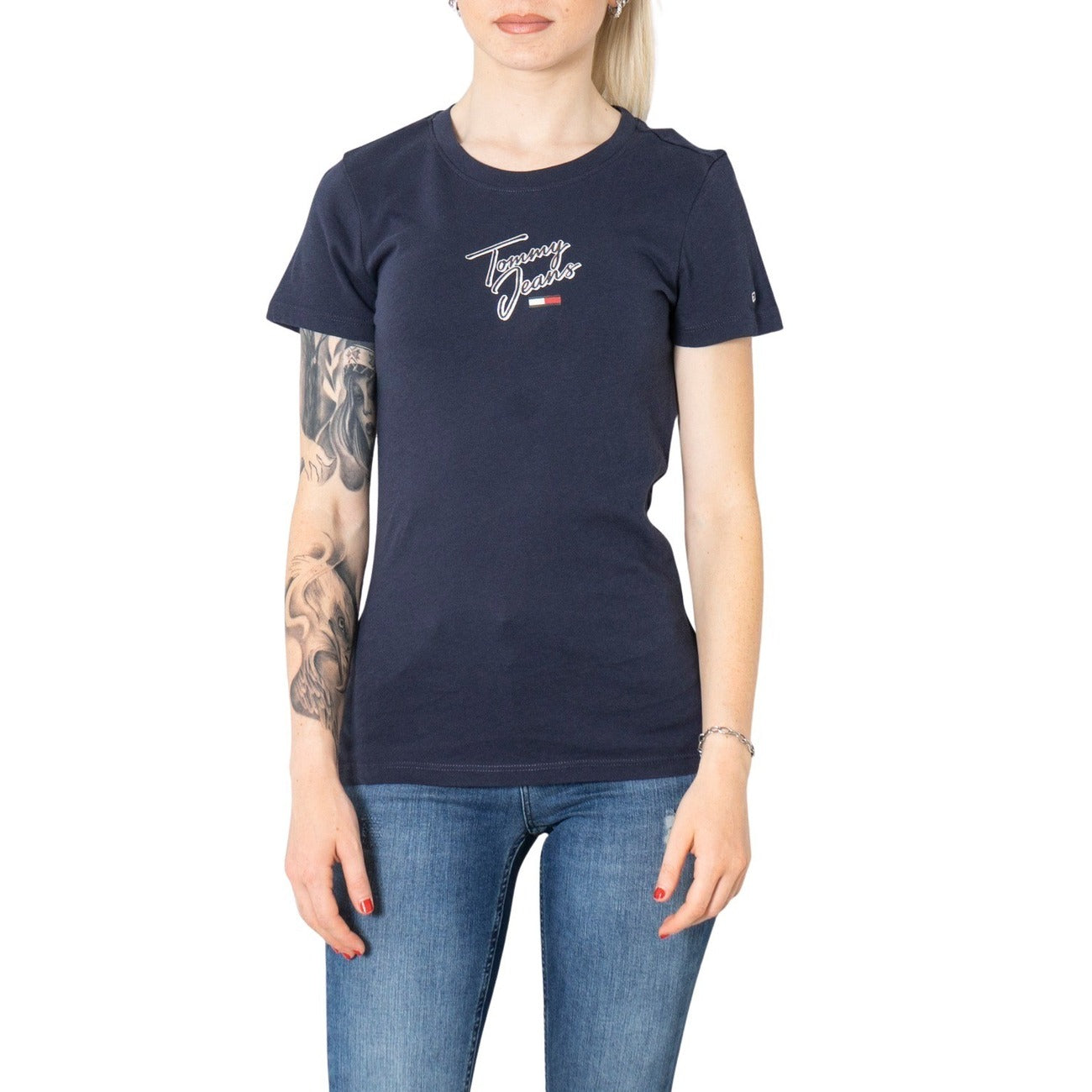 Tommy Hilfiger Jeans T-shirt Dames Blauw #273345