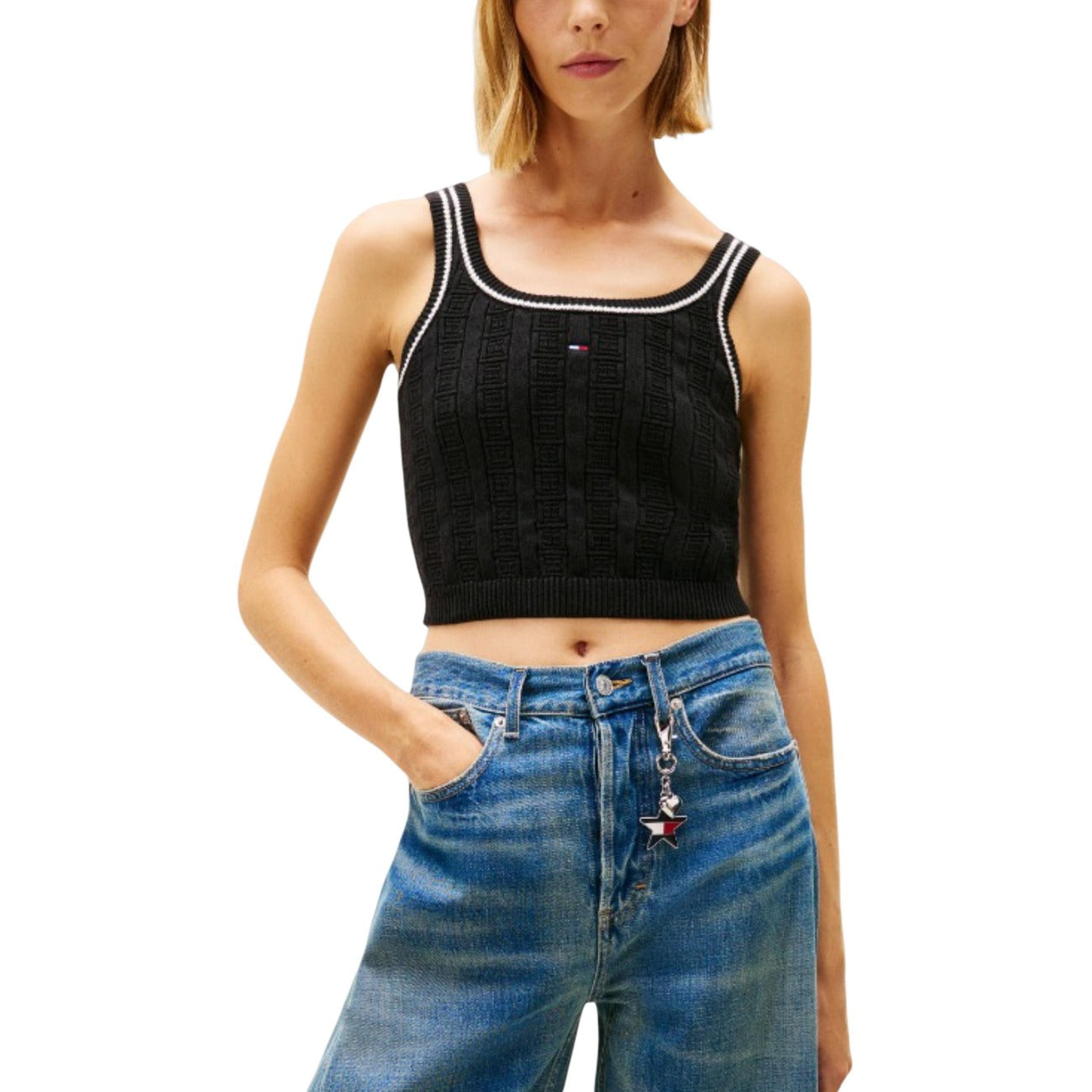 Tommy Hilfiger Jeans Top Damen Schwarz