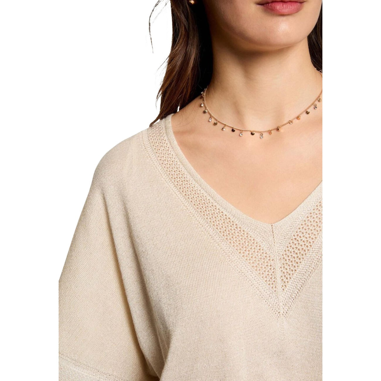 Morgan De Toi Strickmode Damen Beige