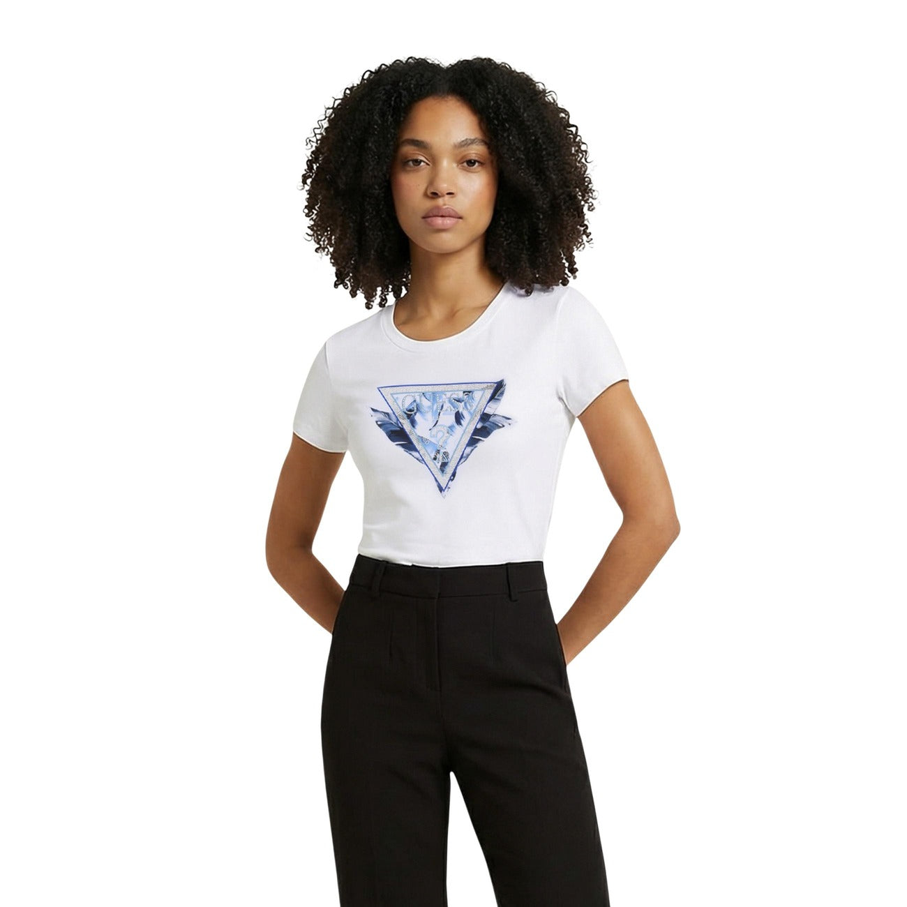 Guess T-shirt Dames Lichtblauw