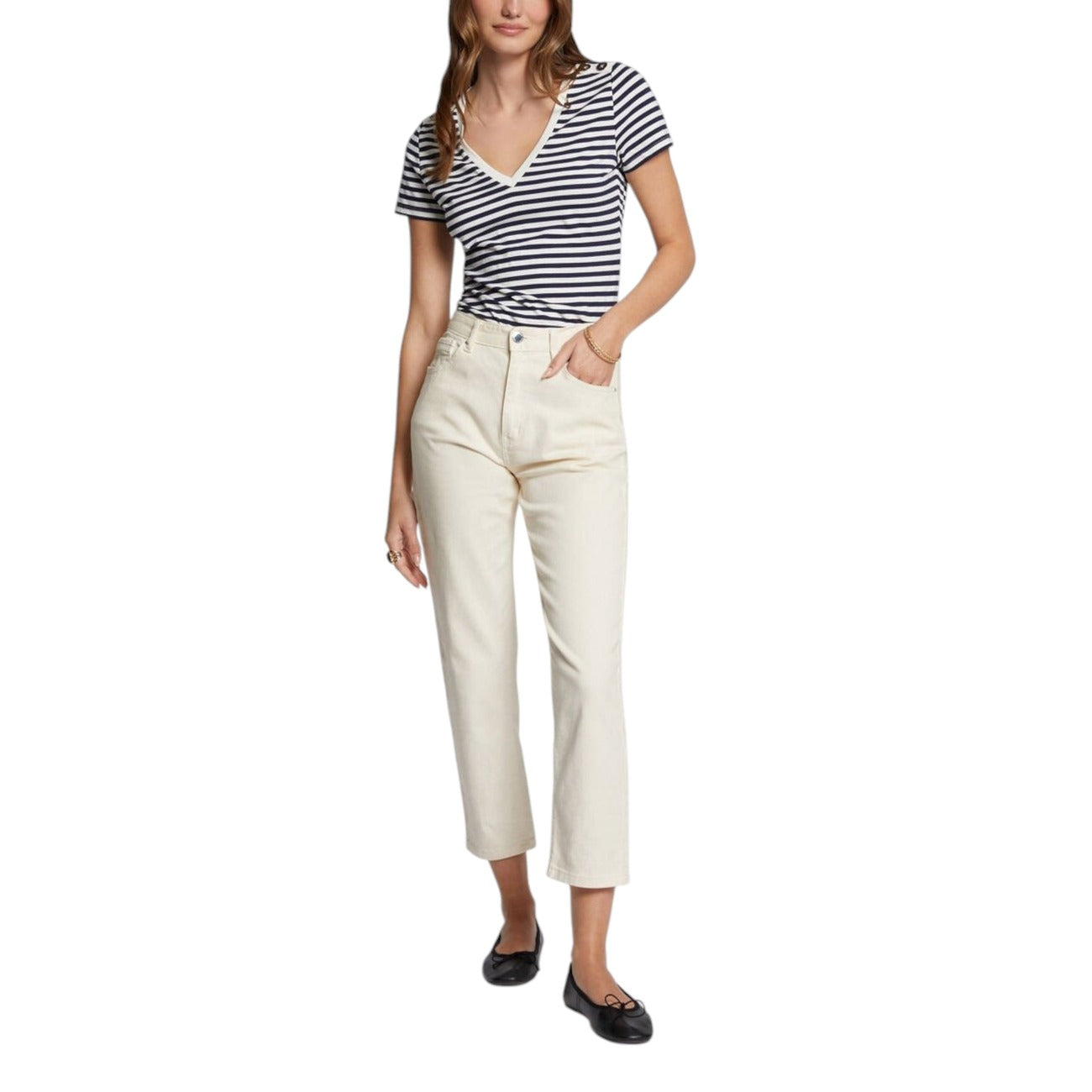 Morgan De Toi T-shirt Dames Wit #2411393