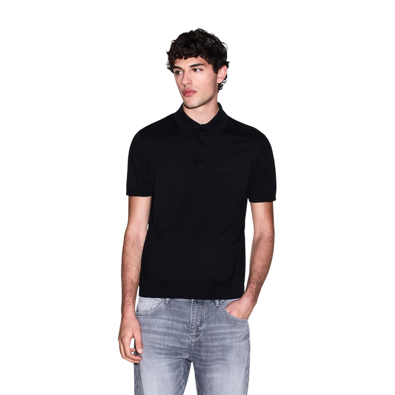 Armani Exchange Polo Top Herren Schwarz #2453896