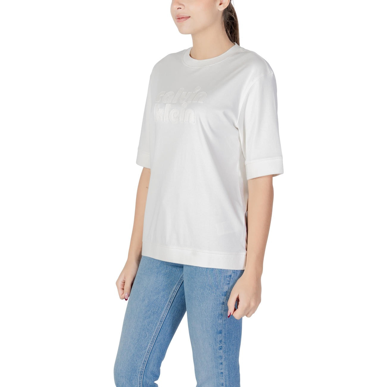 Calvin Klein Jeans T-shirt Dames Wit #2445548