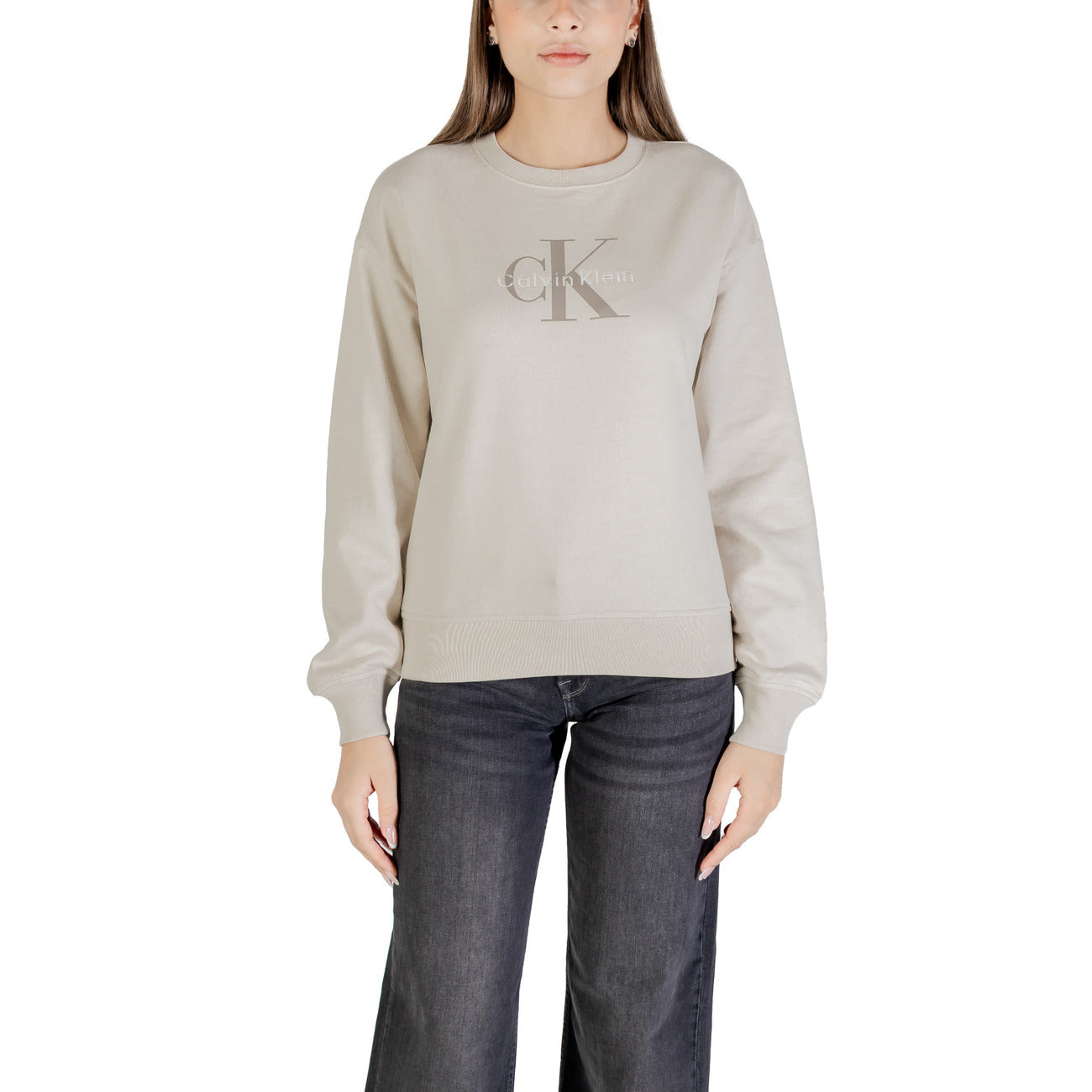Calvin Klein Jeans Sweatshirt Dames Beige #2426232