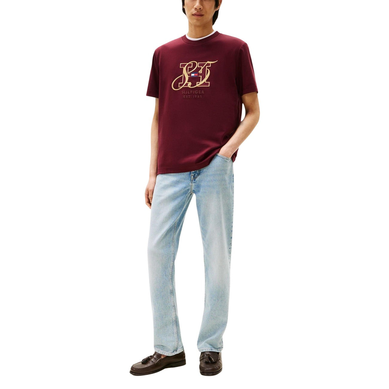 Tommy Hilfiger T-shirt Heren Bordeaux