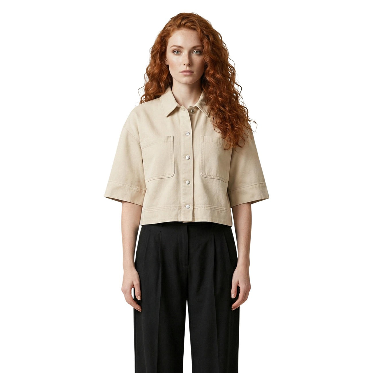 Only Shirt Damen Beige