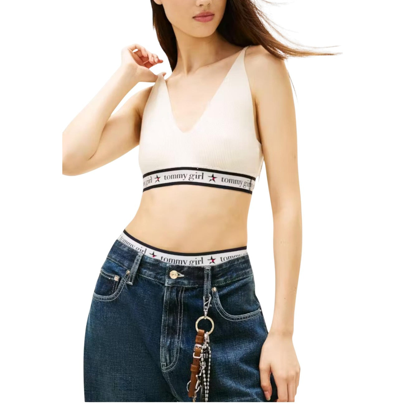 Tommy Hilfiger Jeans Top Damen Weiß #2447751