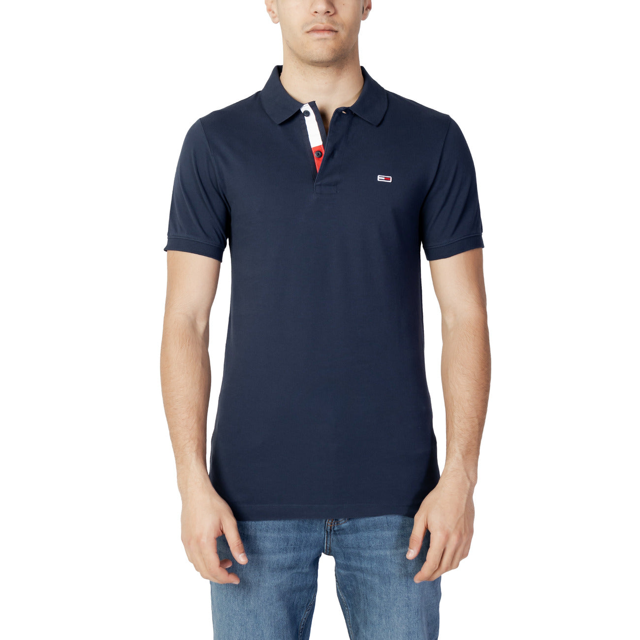 Tommy Hilfiger Jeans Polo Top Herren Schwarz