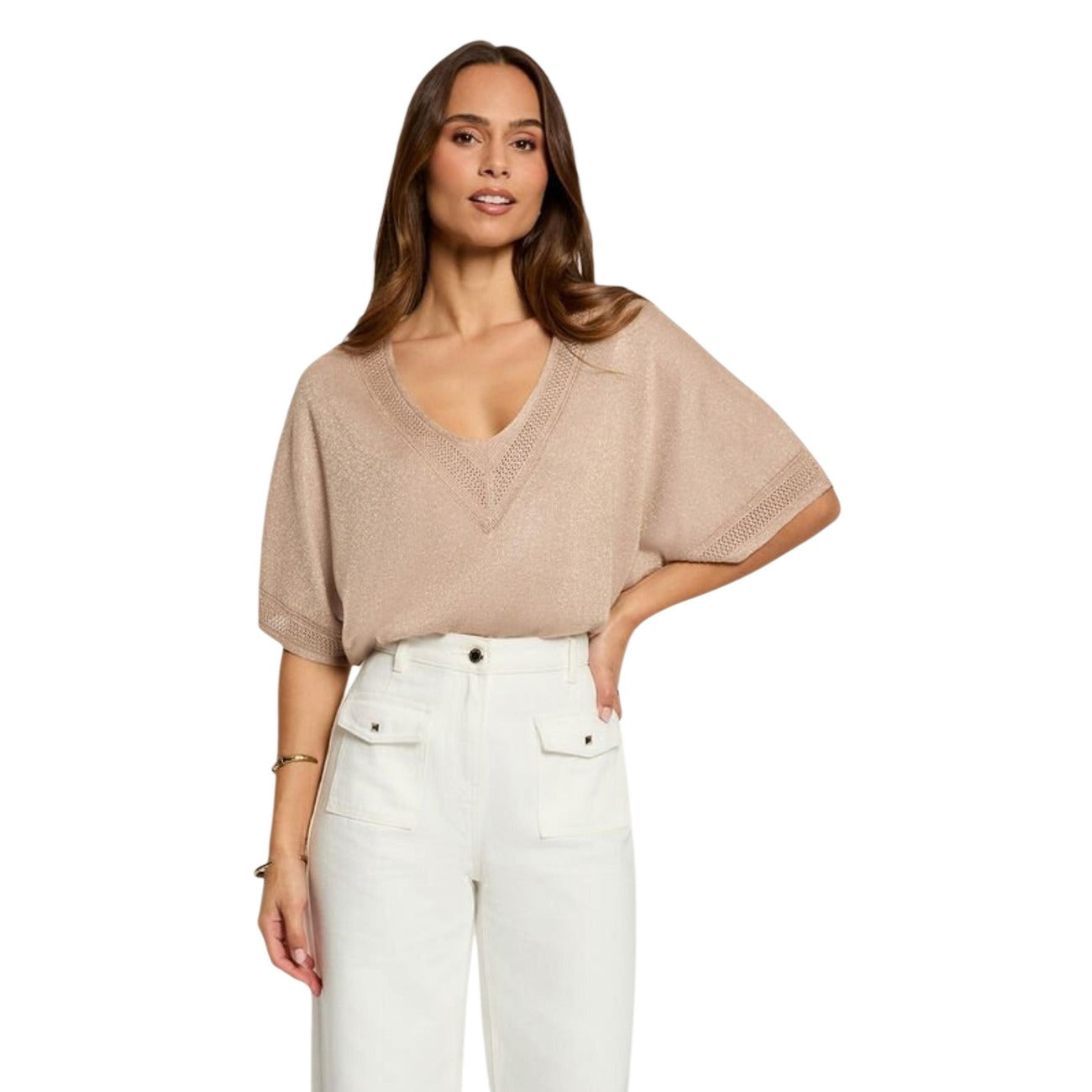 Morgan De Toi Strickmode Damen Beige