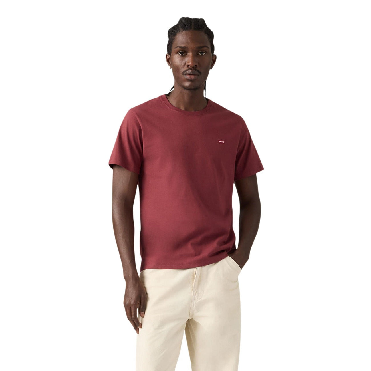 Levi`s T-shirt Heren Bordeaux